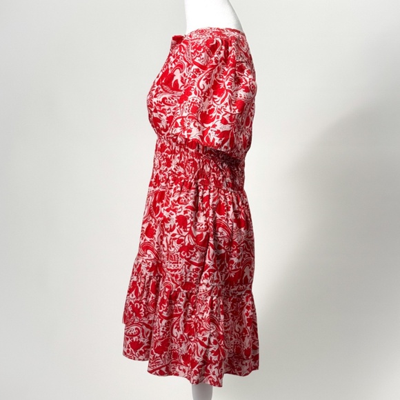 Anthropologie Somerset Mini Dress Red Paisley Size Small Retail: $150 ❤️👗✨ - Picture 4 of 16